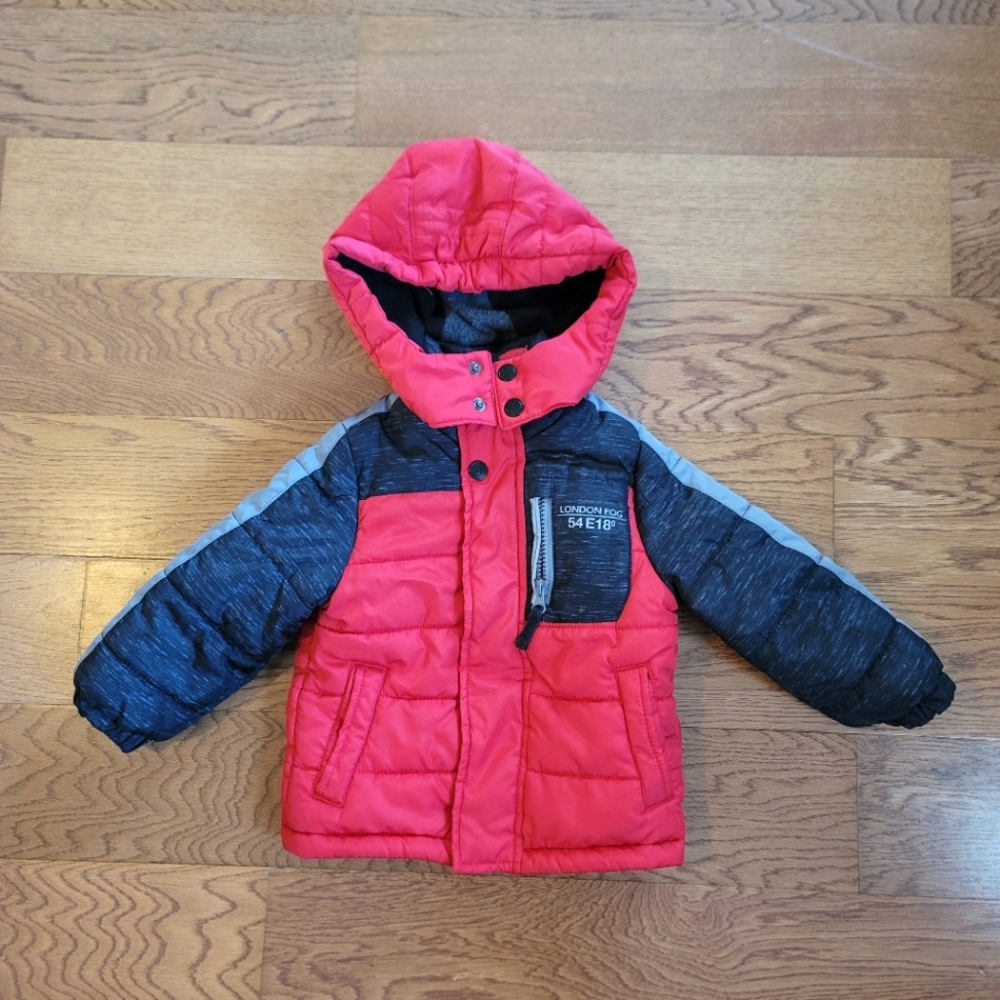 London Fog Jacket Red Black Todder 2T